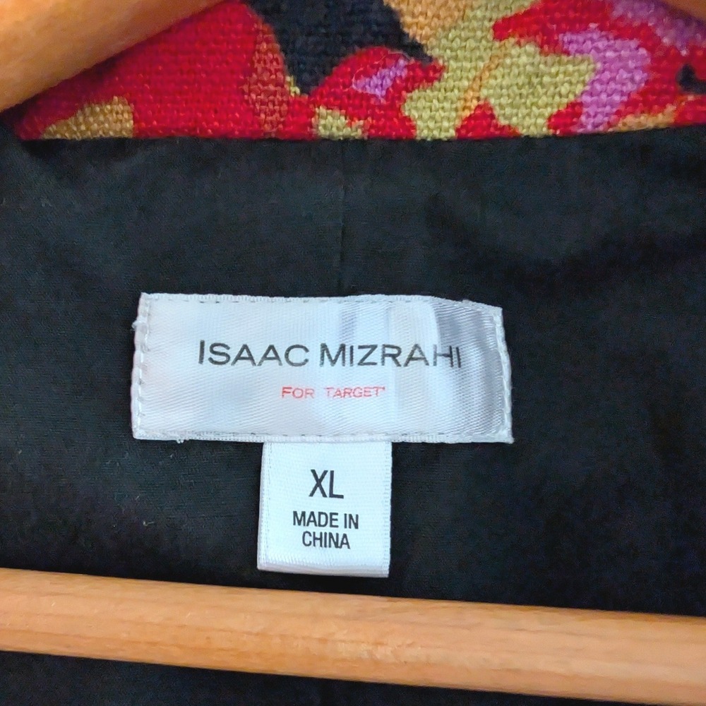 Isaac Mizrahi for Target Floral Cotton Blazer Jacket Red Pink Yellow XL F8170 - Picture 5 of 5